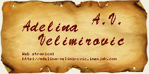 Adelina Velimirović vizit kartica